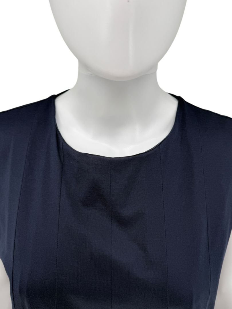 Weekend Max Mara Navy Jersey Pleated Midi Dress – Size L