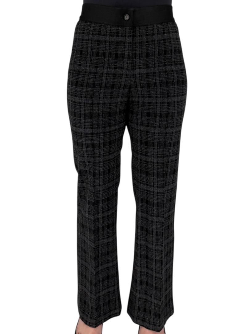 A-K-R-I-S Punto Charcoal Glen Plaid Blazer & Pants Set – Size 10