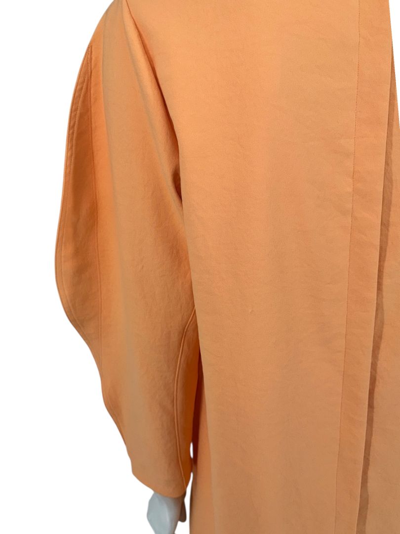 Tibi Apricot Sculpted Sleeve Shift Dress – Size 8