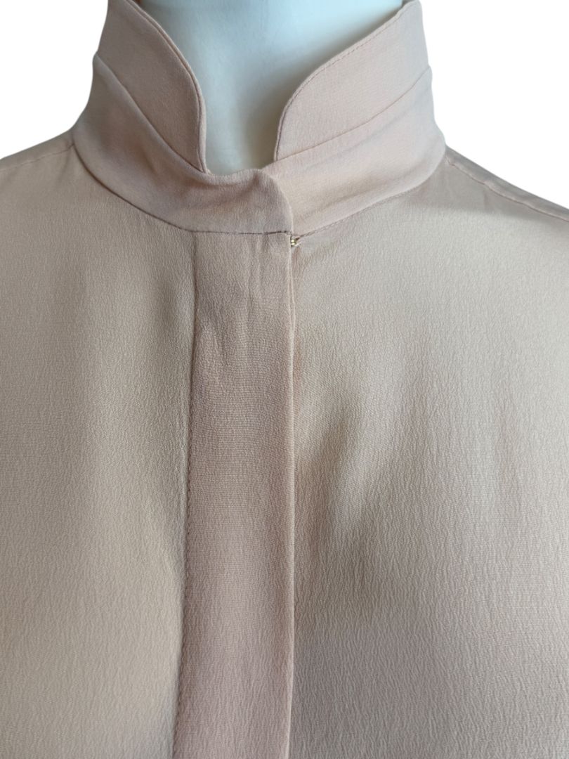 Chloé Soft Pink Silk High Neck Blouse – FR 40 (US 8)