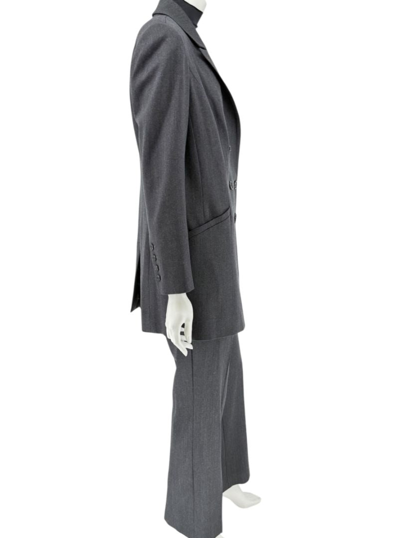 Pamella Roland Charcoal Grey Tailored Pantsuit – Large