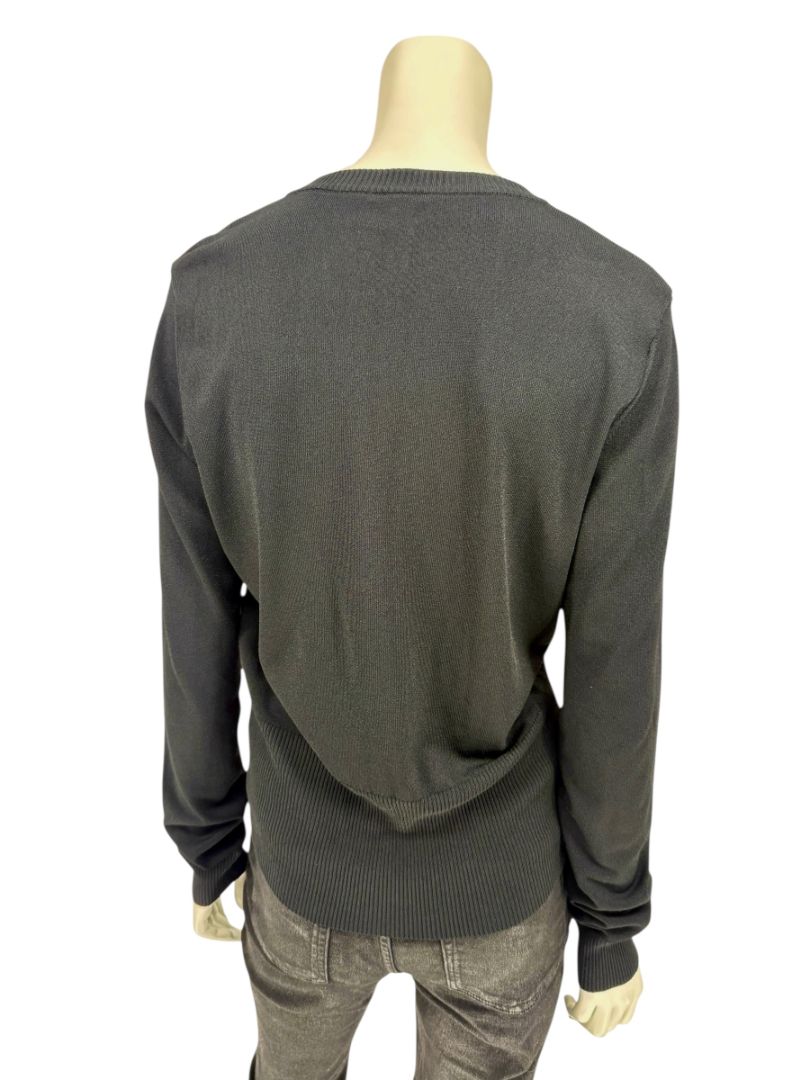MaxMara Black Deep-V Cardigan – Size XL