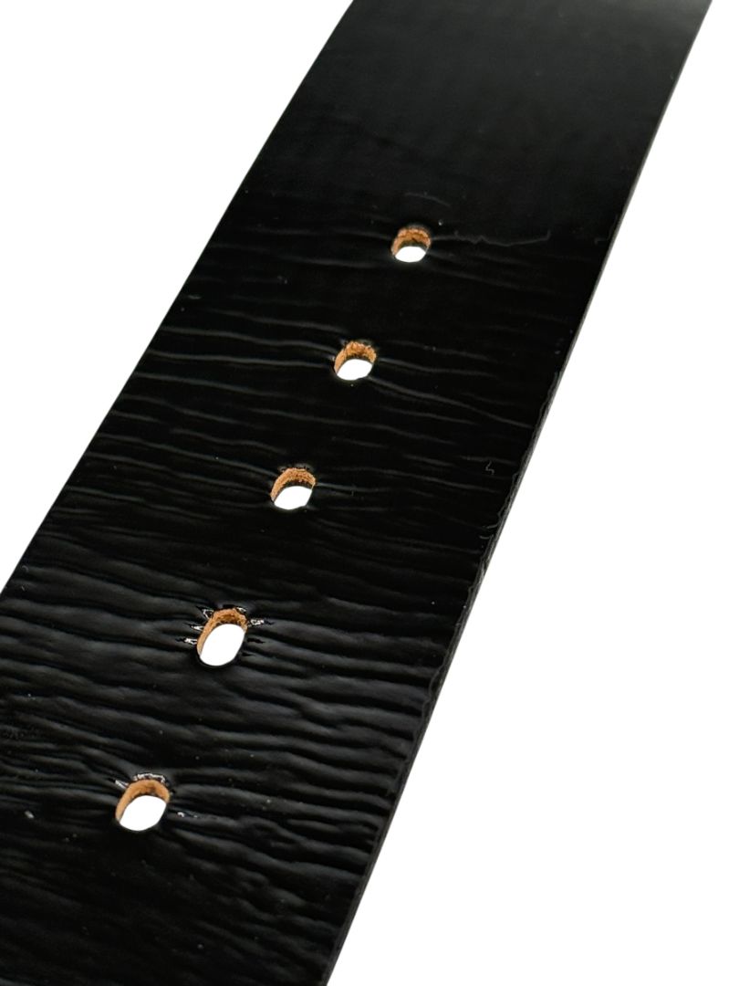 Armani Collezioni Black Patent Leather Belt – Size 42 (L) – 2" Wide