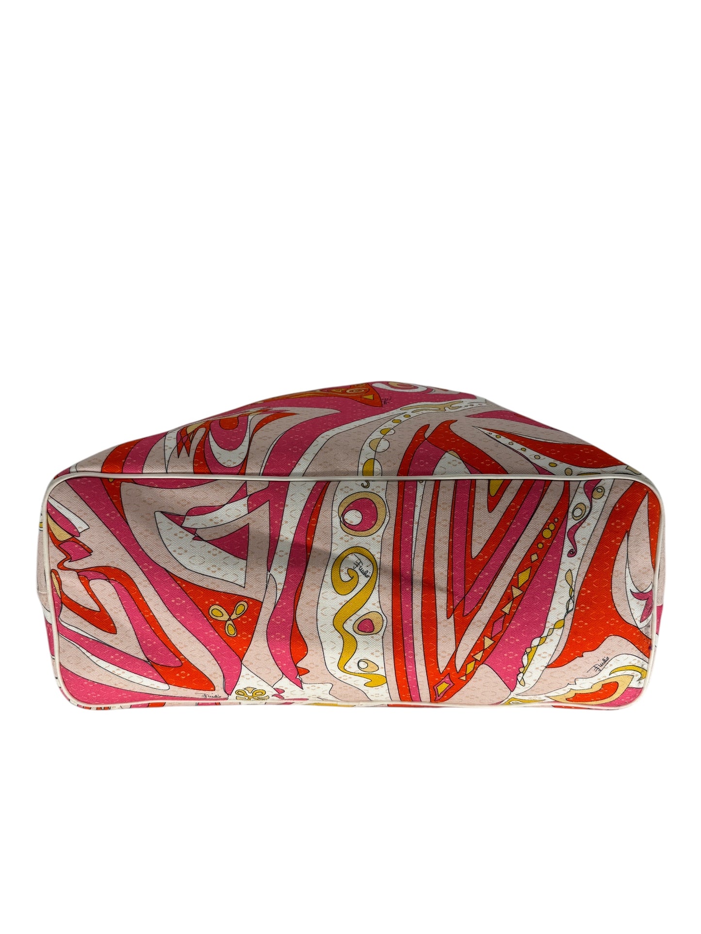 Emilio Pucci Patterned Coated Canvas Tote