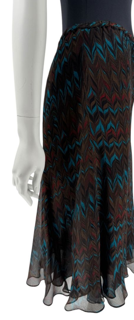 Jones New York Multicolor Chevron Pleated Skirt – Size 6