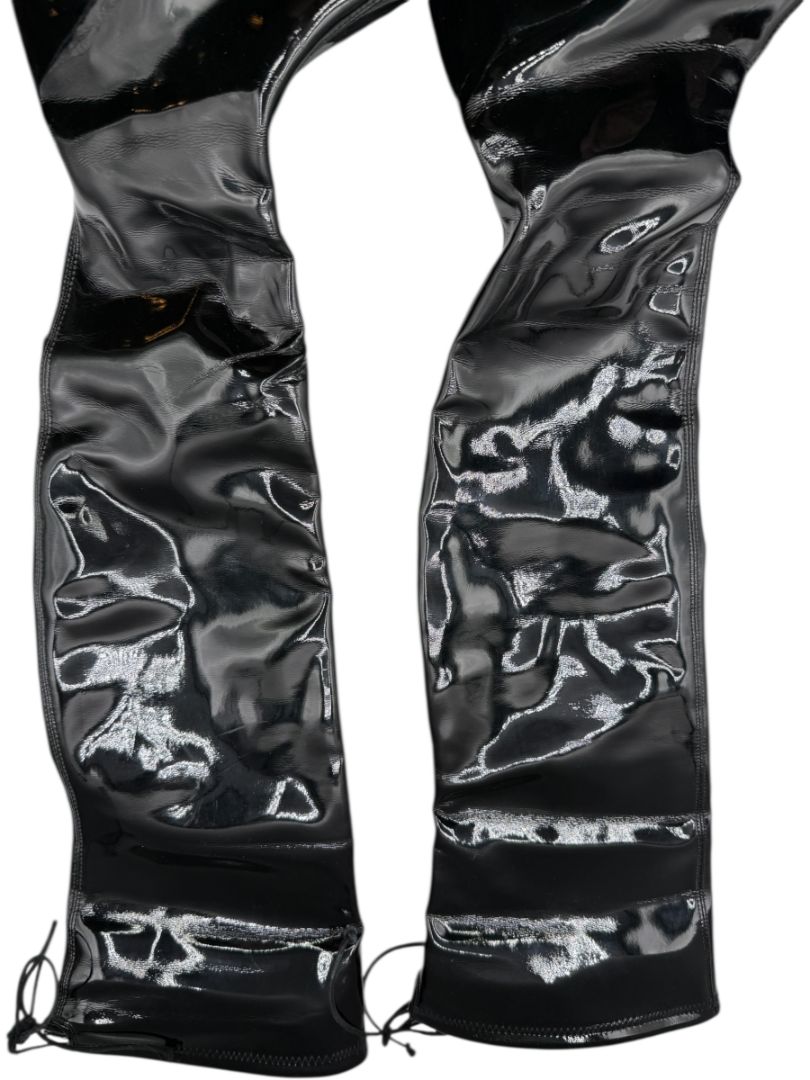 Stuart Weitzman 50/50 Over-the-Knee Boots in Black Patent Leather – Size 9.5
