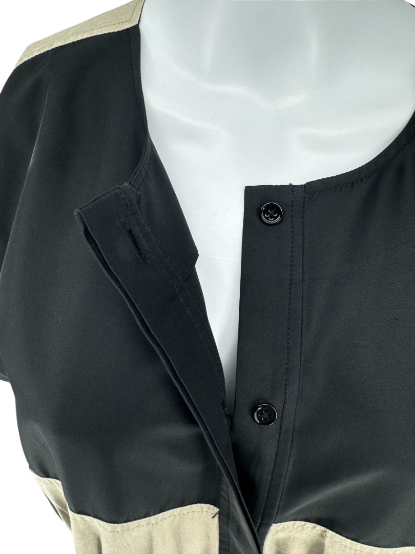 Balenciaga Paris Two-Tone Cinched Waist Shift Dress – Size 10