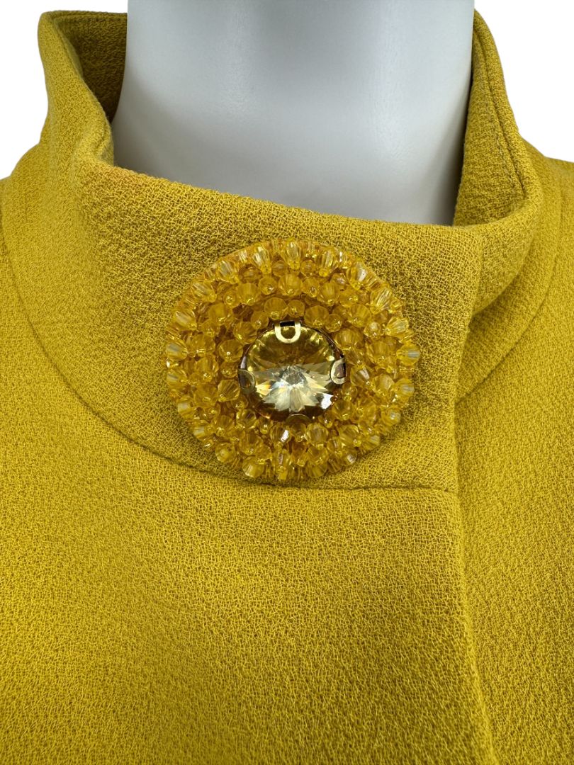 Pamella Roland Embellished Button Longline Jacket