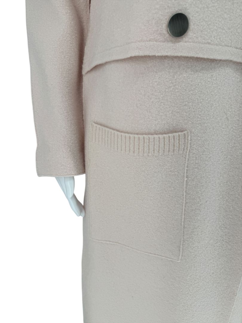 Proenza Schouler Pale Pink Double-Breasted Wool Coat - Small