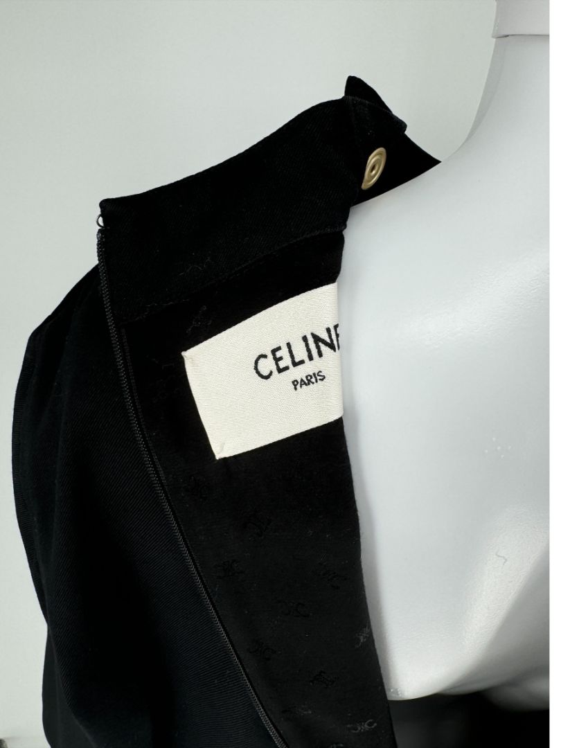 Celine Wool Dress with Gold Buttons - Size 12