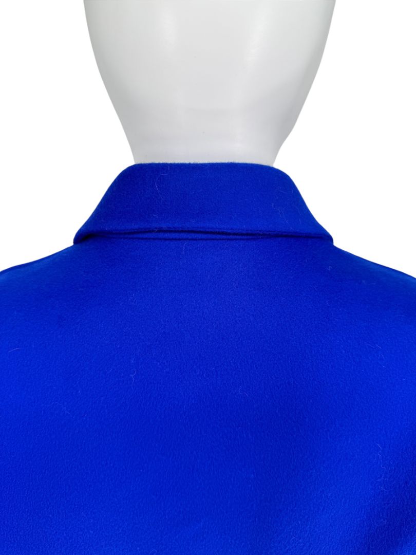 Akris Electric Blue Cashmere Coat - Size 6