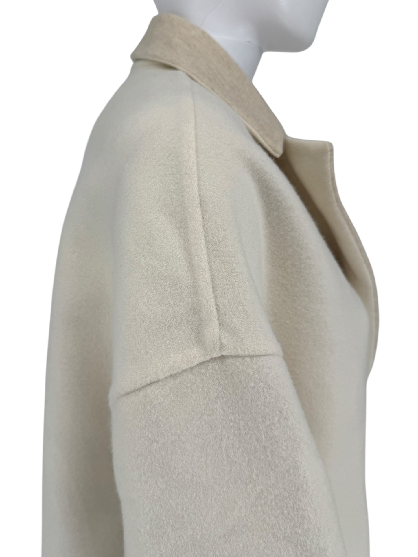 Brunello Cucinelli Reversible Cashmere Coat with Monili Detail - Size 4