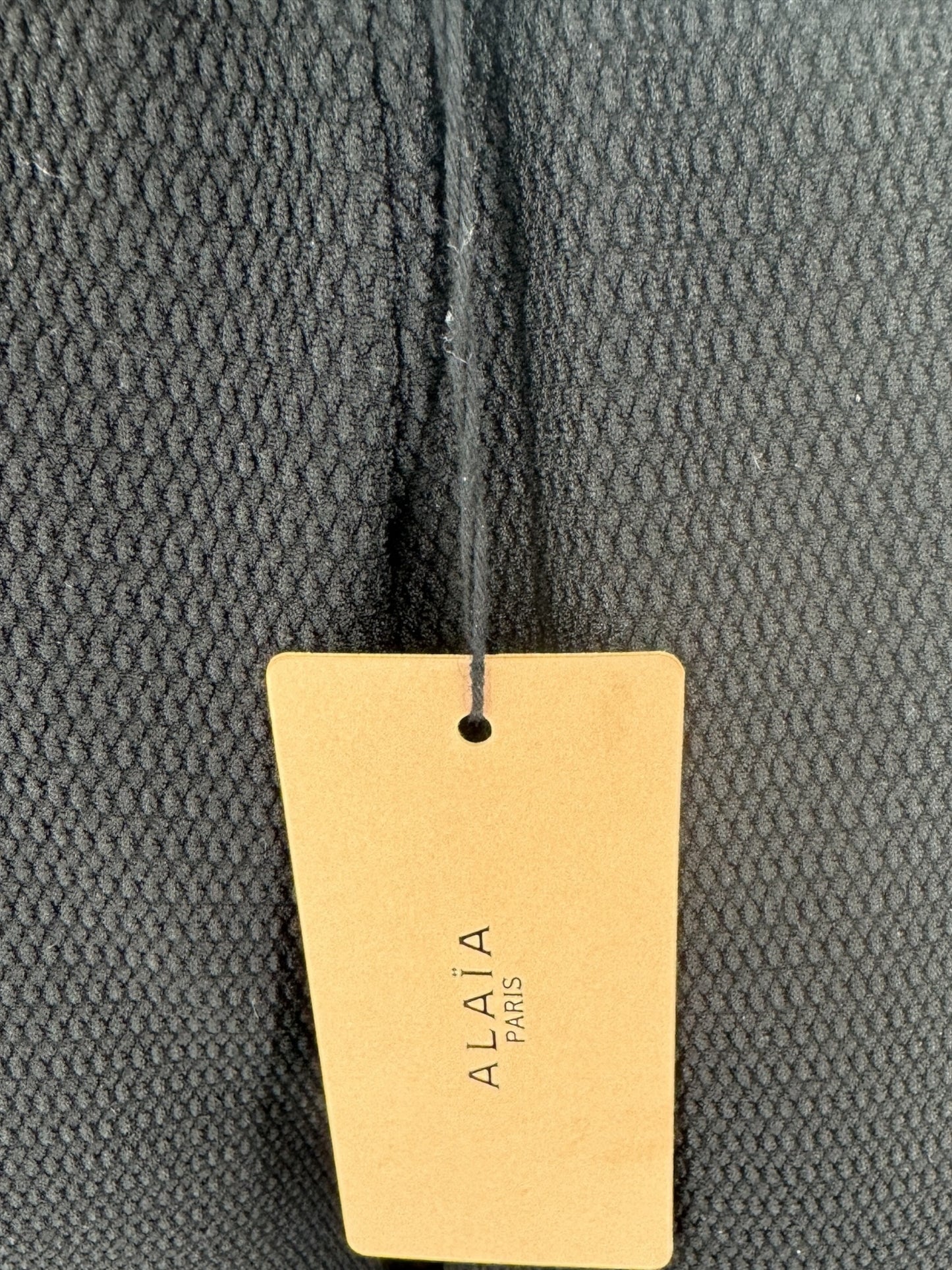 Alaïa Black Piqué Knit Wide-Leg Pants - Size 42