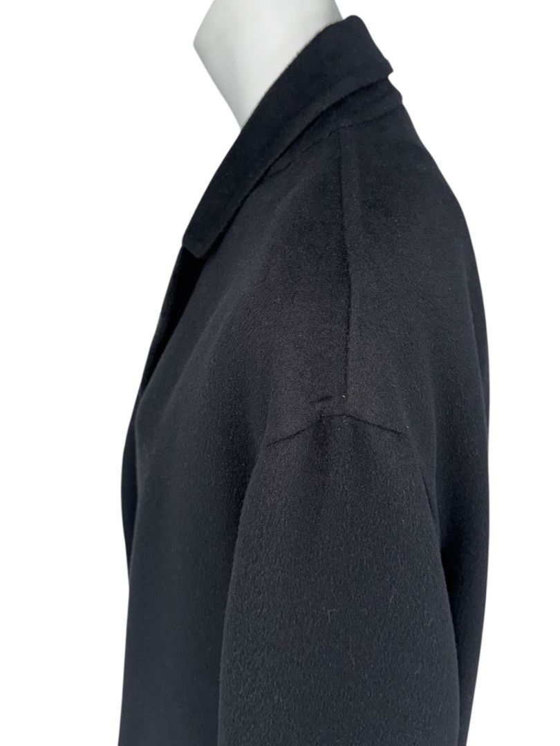 PRADA Black Cashgora Oversized Coat – Size IT 46