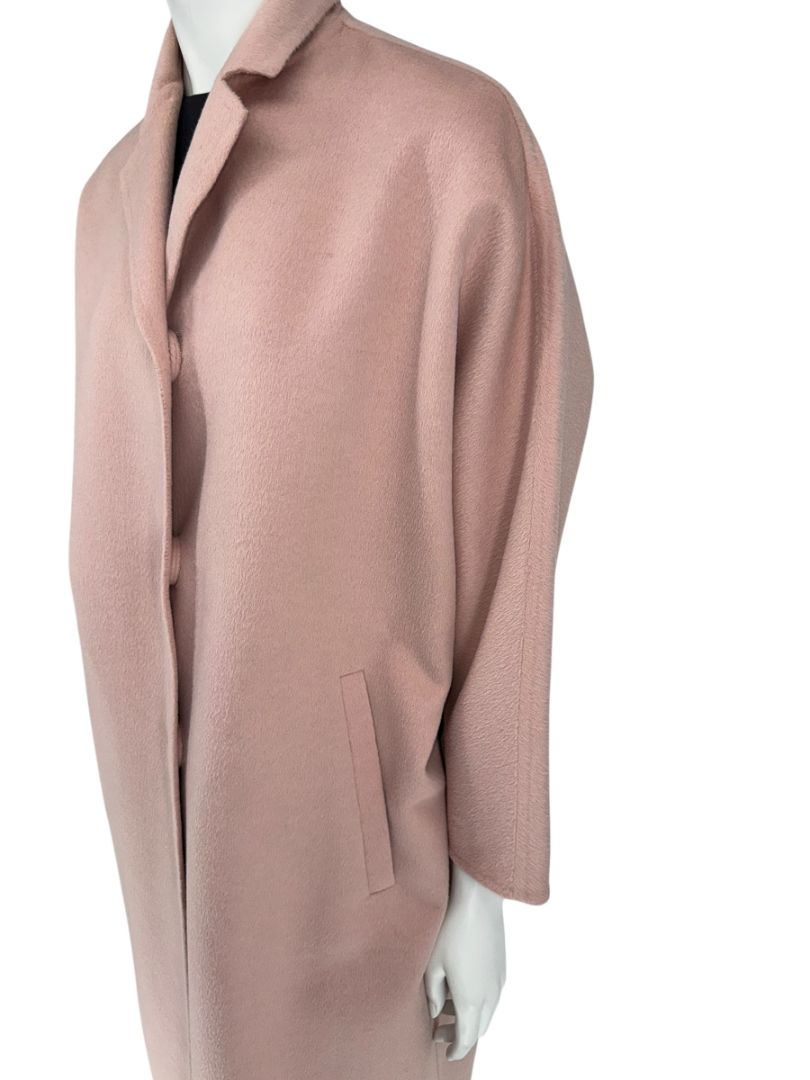 Prada Blush Pink Alpaca-Blend Cocoon Coat – Size IT 36