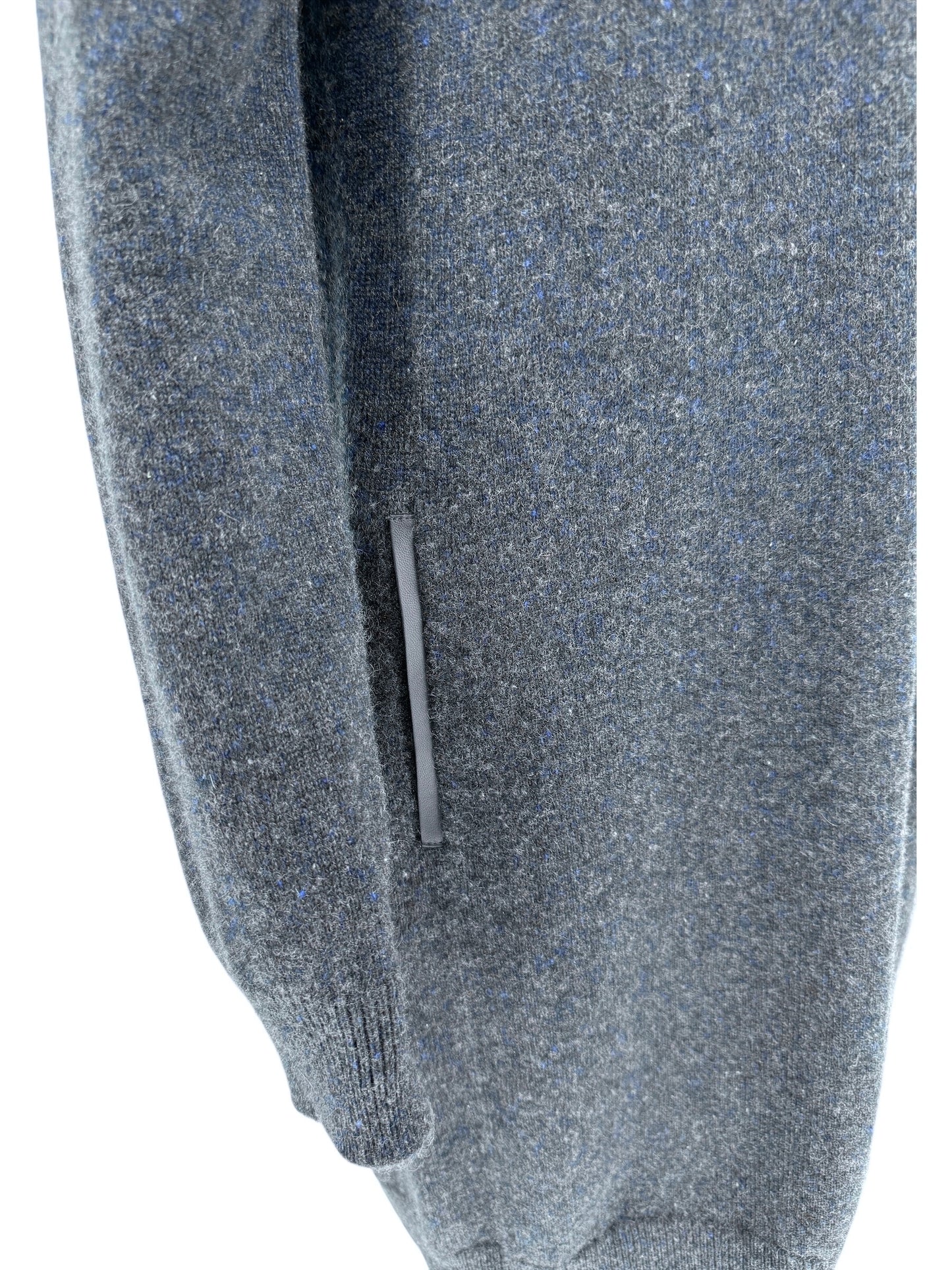 Loro Piana Navy Cashmere Split-Neck Tunic Sweater Dress – Size L