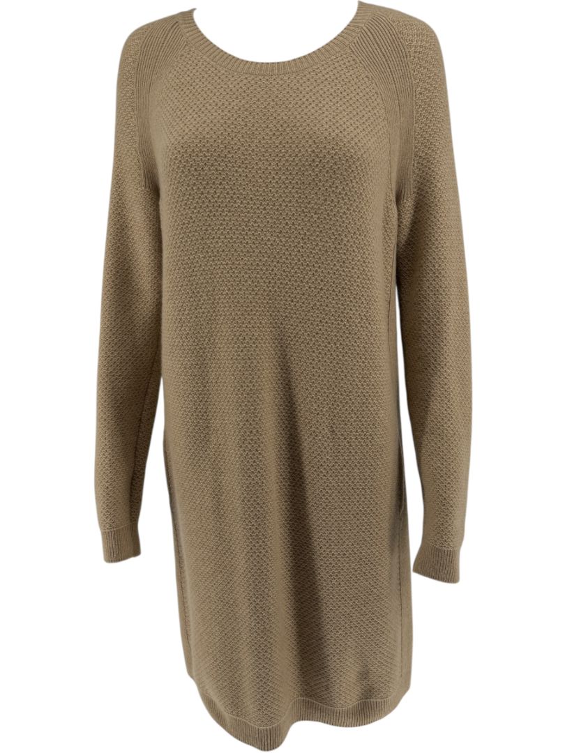 Loro Piana Camel Baby Cashmere Tunic Sweater with Chinchilla Trim – Size IT 44