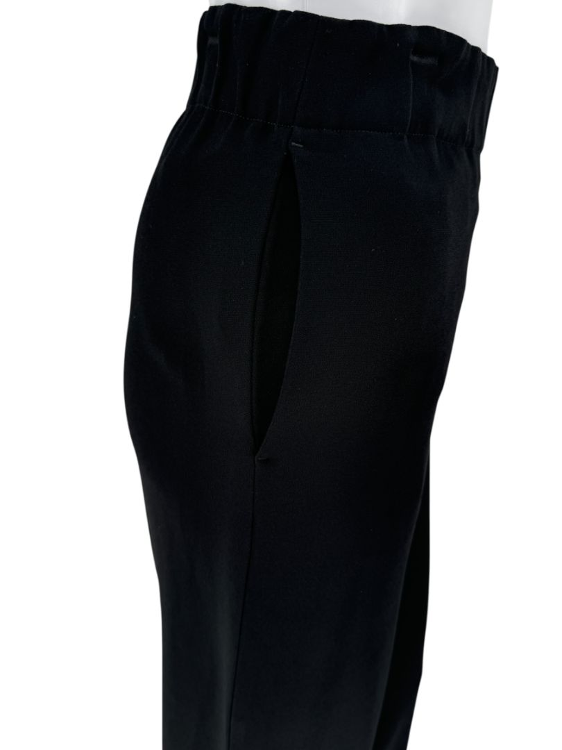 Gucci Black Viscose Wide-Leg Cropped Pants – Size 42