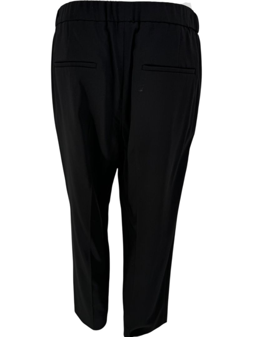 Brunello Cucinelli Black Tapered Pull-On Trousers with Side Pockets – Size US 8