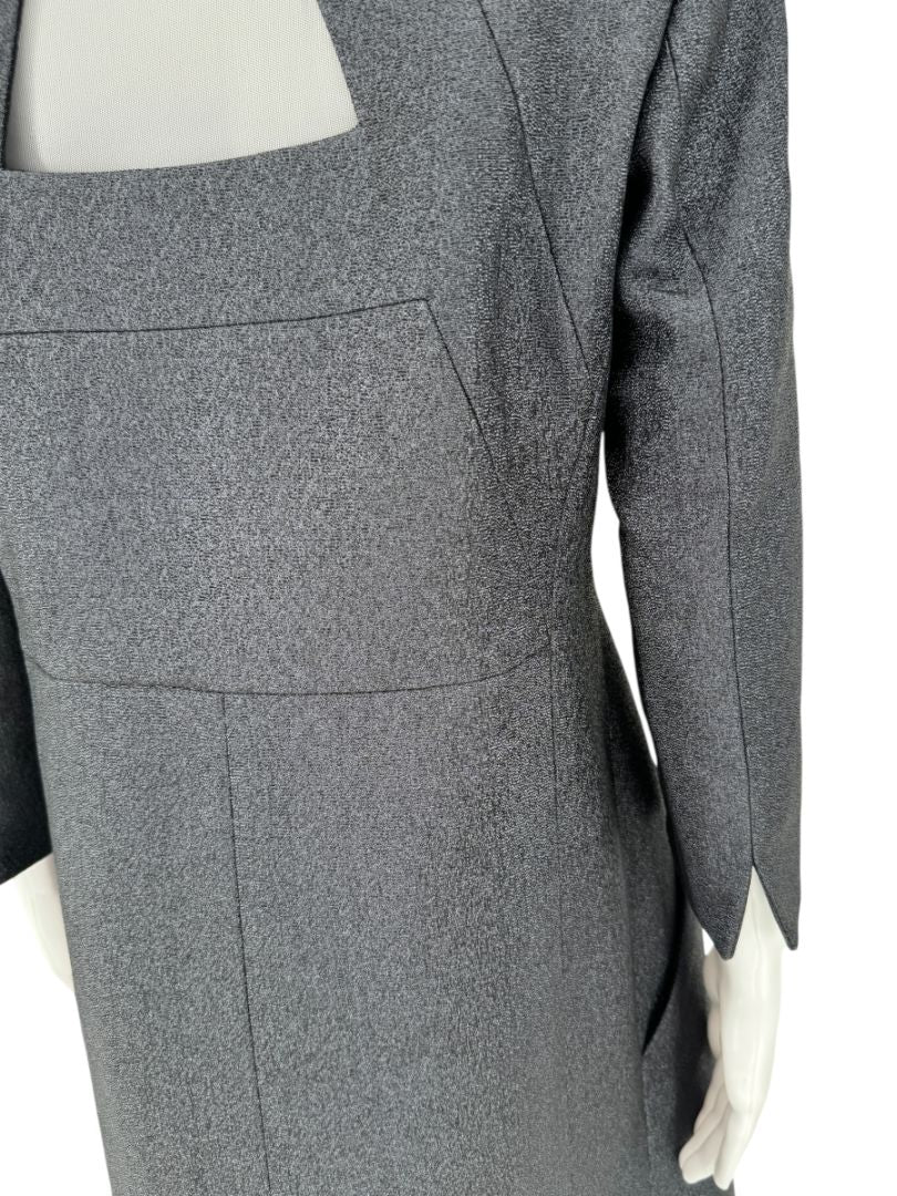 Akris for Bergdorf Goodman Shimmering Metallic Coat Dress – US 12 / FR 44 / DE 42