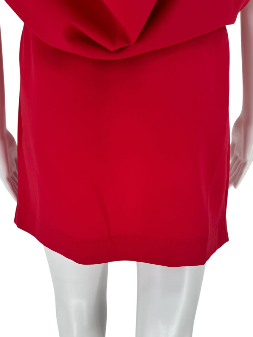 Moschino Cheap and Chic Red Drape-Back Mini Dress – Size 8 (IT 42)