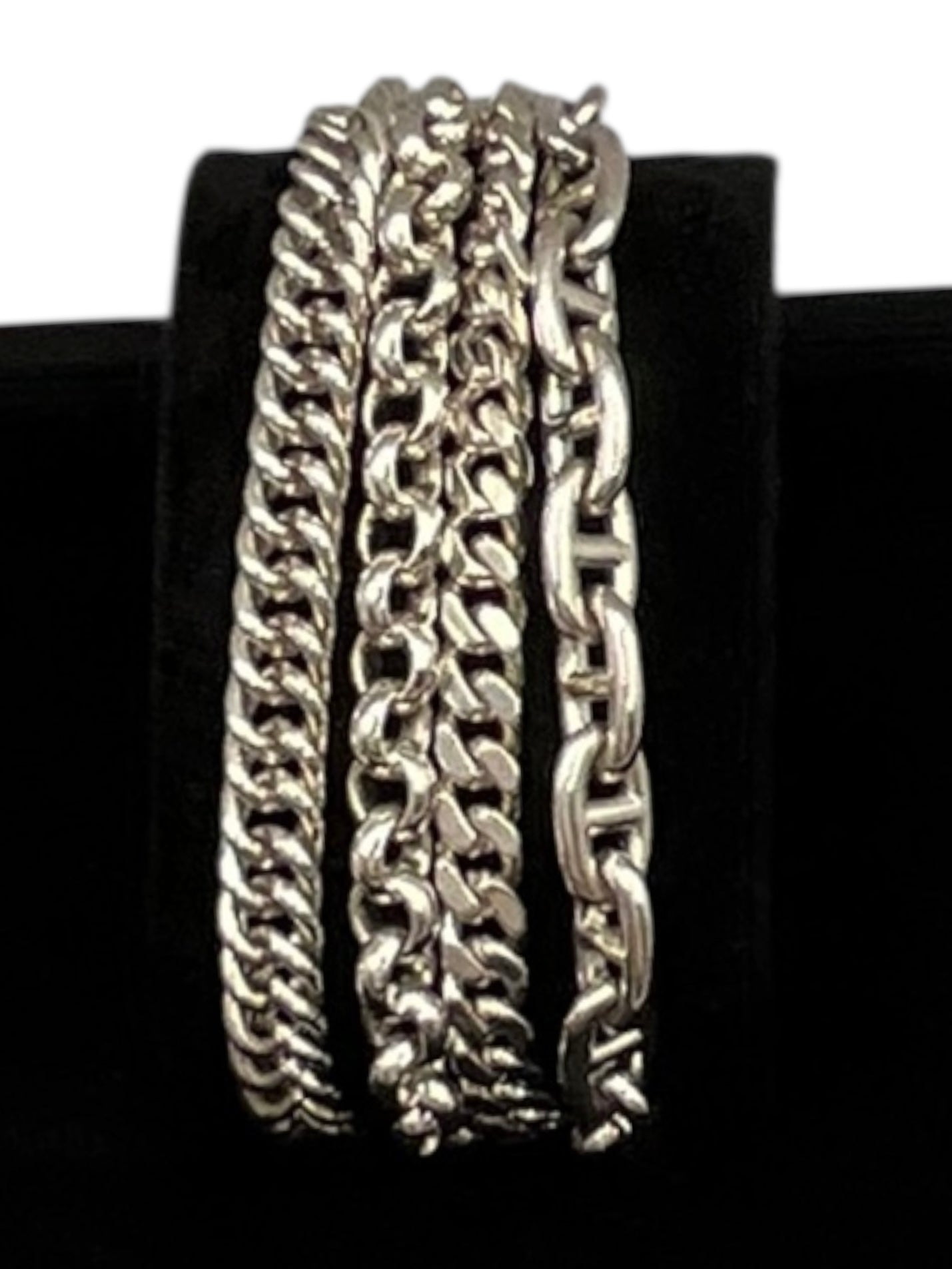 Hermès "Etcetera" Multi-Strand Sterling Silver Bracelet – 20cm