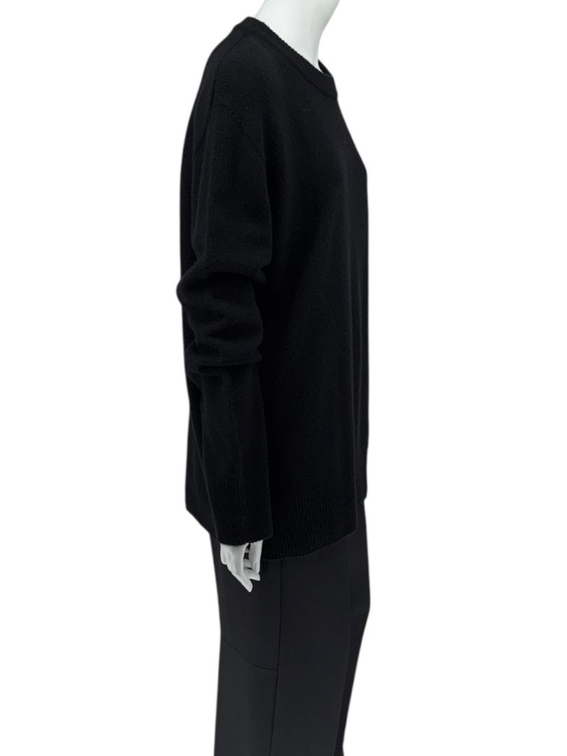 The Row Black Wool-Cashmere Crewneck Sweater – Size M