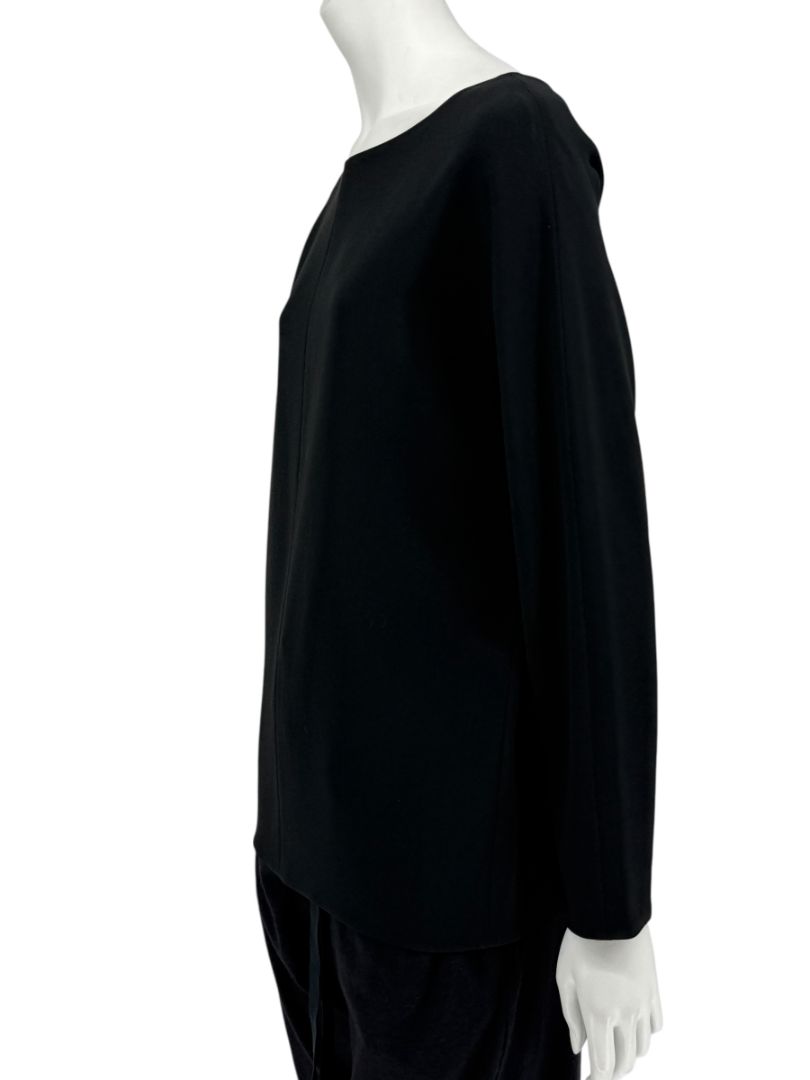 The Row Black Long Sleeve Boat Neck Pullover – Size XS