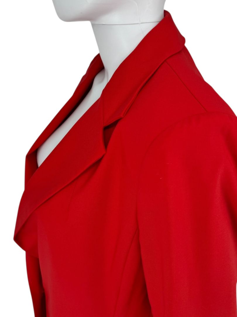 Pamella Roland Red Crystal Embellished Pocket Pant Suit – Large
