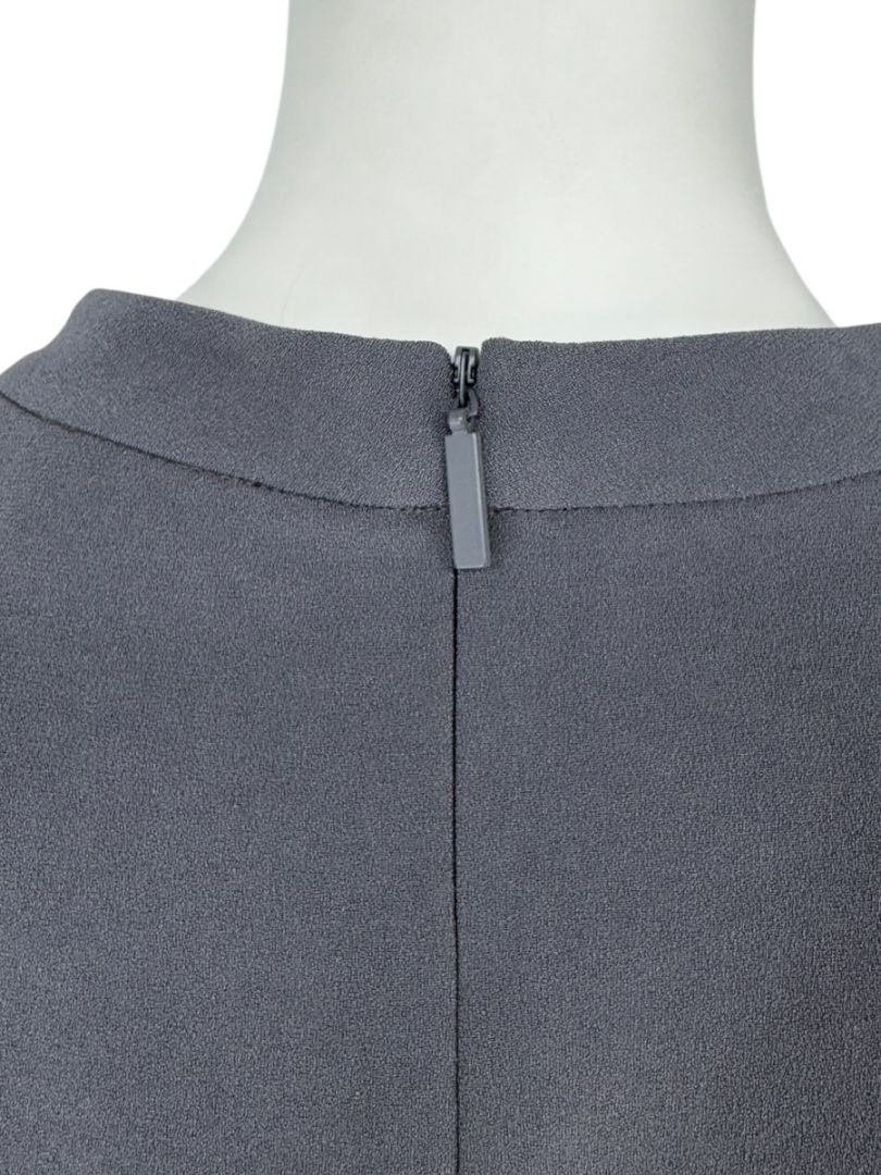Tibi Charcoal Cap-Sleeve Mock Neck Top – Size L