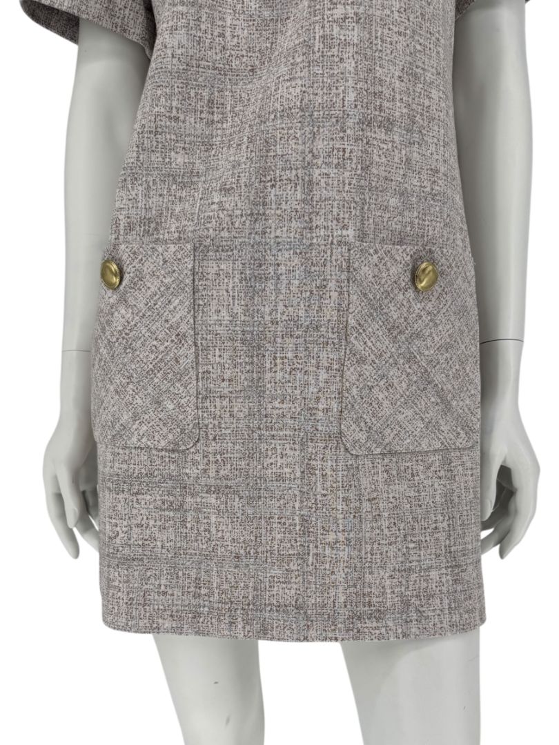 Rosetta Getty Textured Knit Collared Mini Dress – Size M