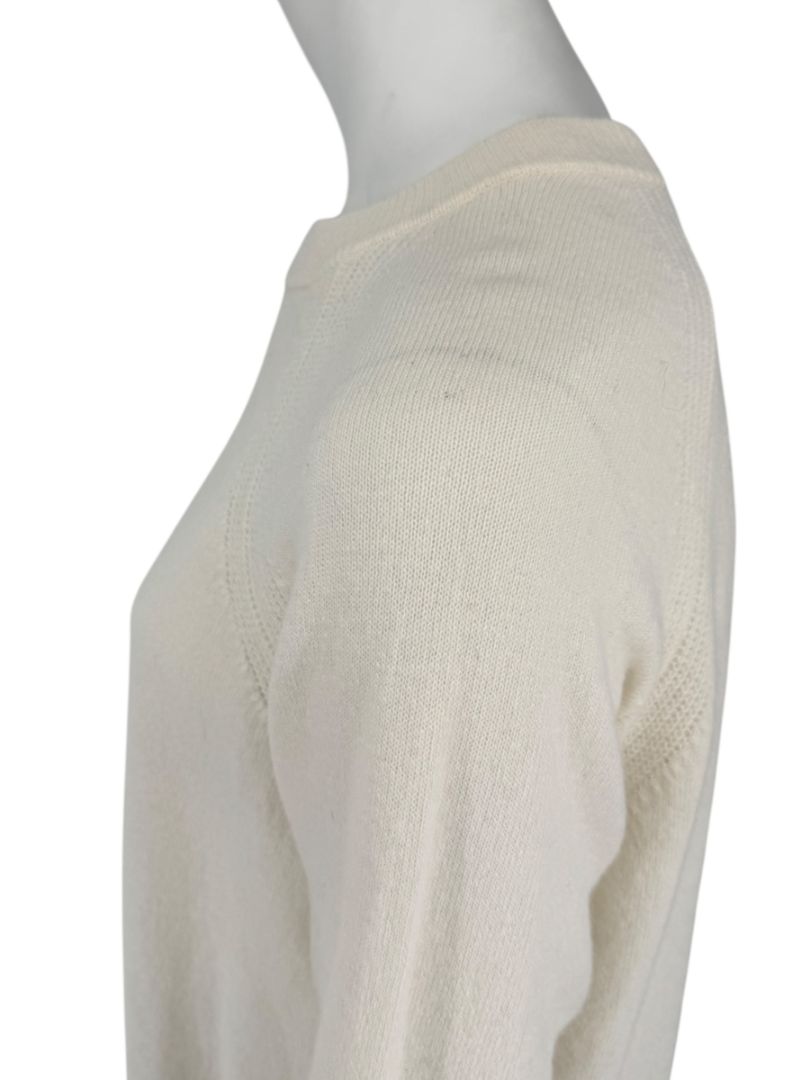Eleventy Ivory Wool & Cashmere Crewneck Sweater – Size M