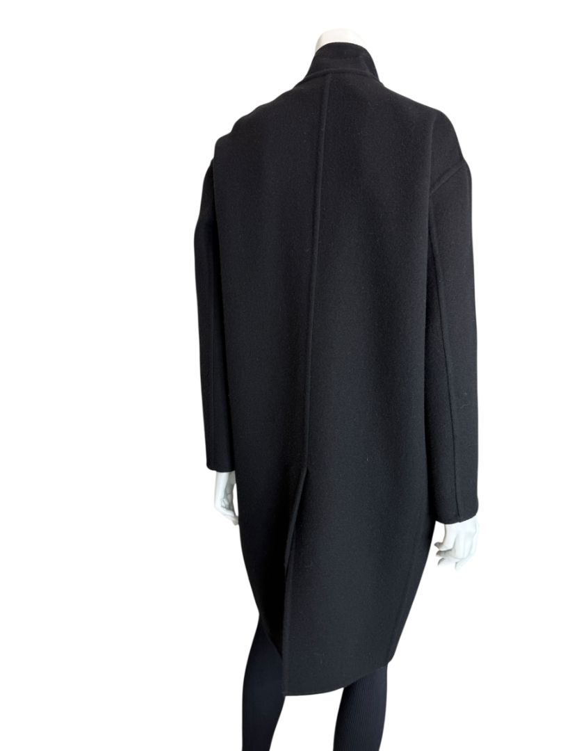 Céline 100% Cashmere Long Black Coat – Size FR 36