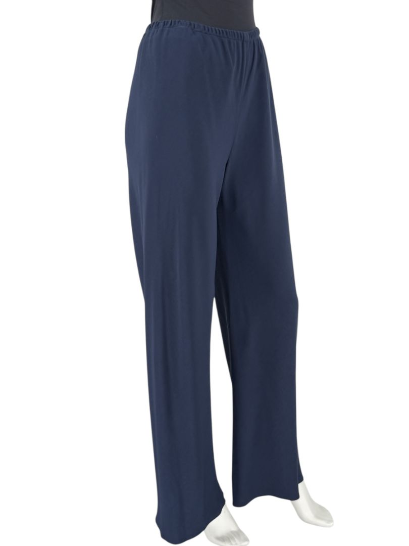 The Row Navy Viscose-Blend Wide Leg Pants - Size S