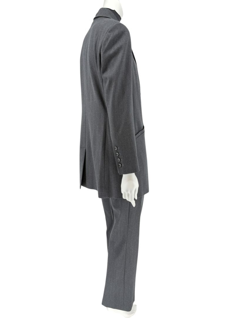 Pamella Roland Charcoal Grey Tailored Pantsuit – Large
