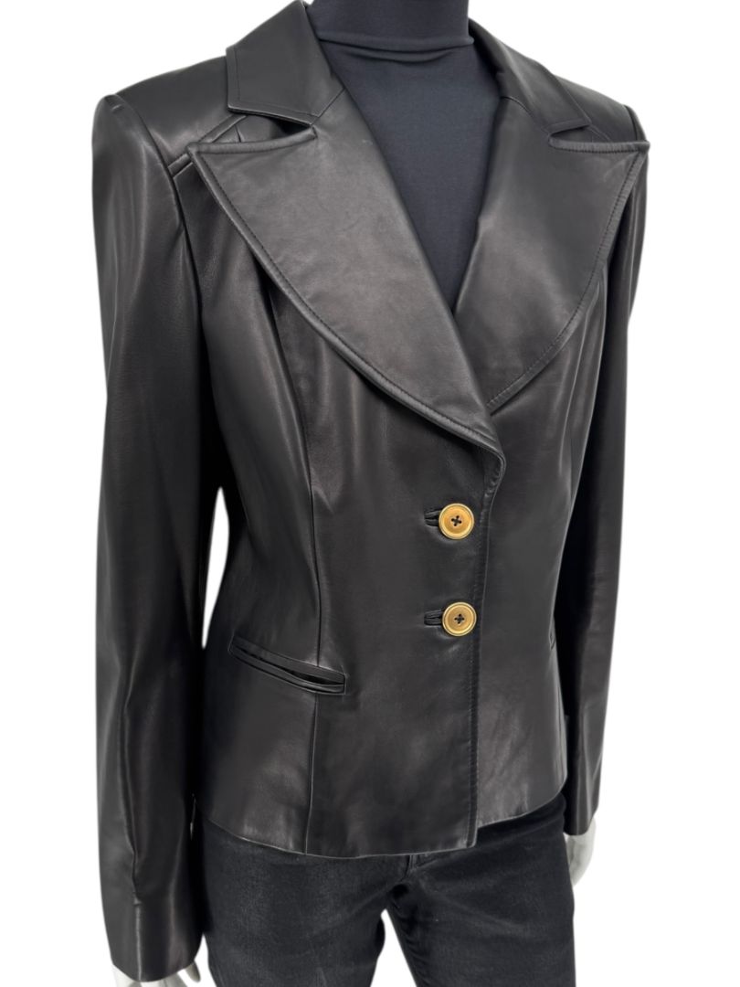 David Rodriguez Black Lambskin Leather Jacket – Pristine New With Tags