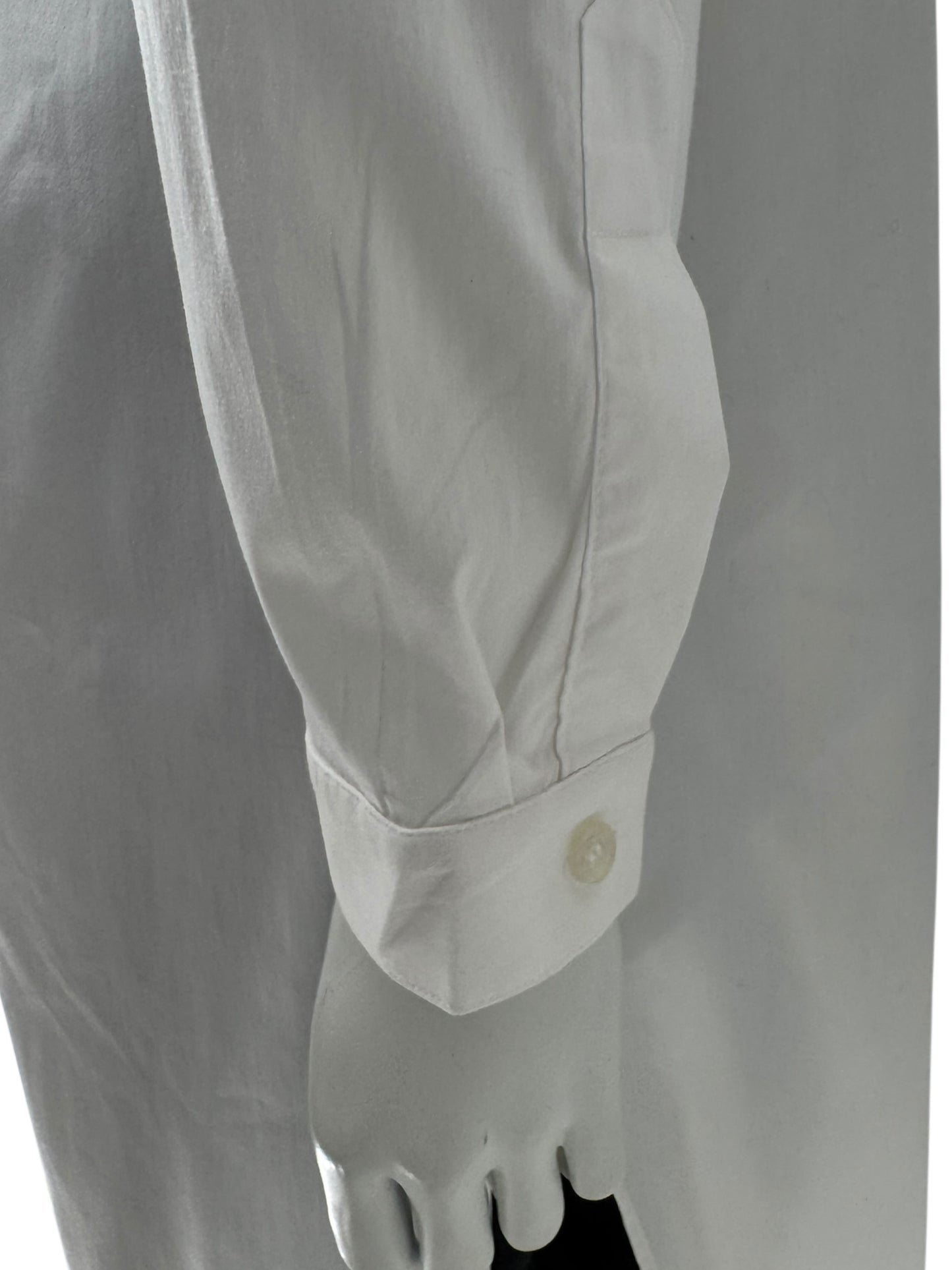 Jennifer Trosyian White Long Shirt Dress – Size 10