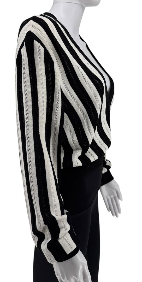 Givenchy Black & White Striped Knit Sweater – Size L