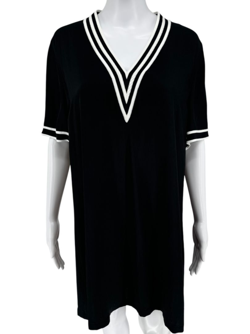 Rag & Bone V-Neck Tunic Dress with Contrast Trim - Size M