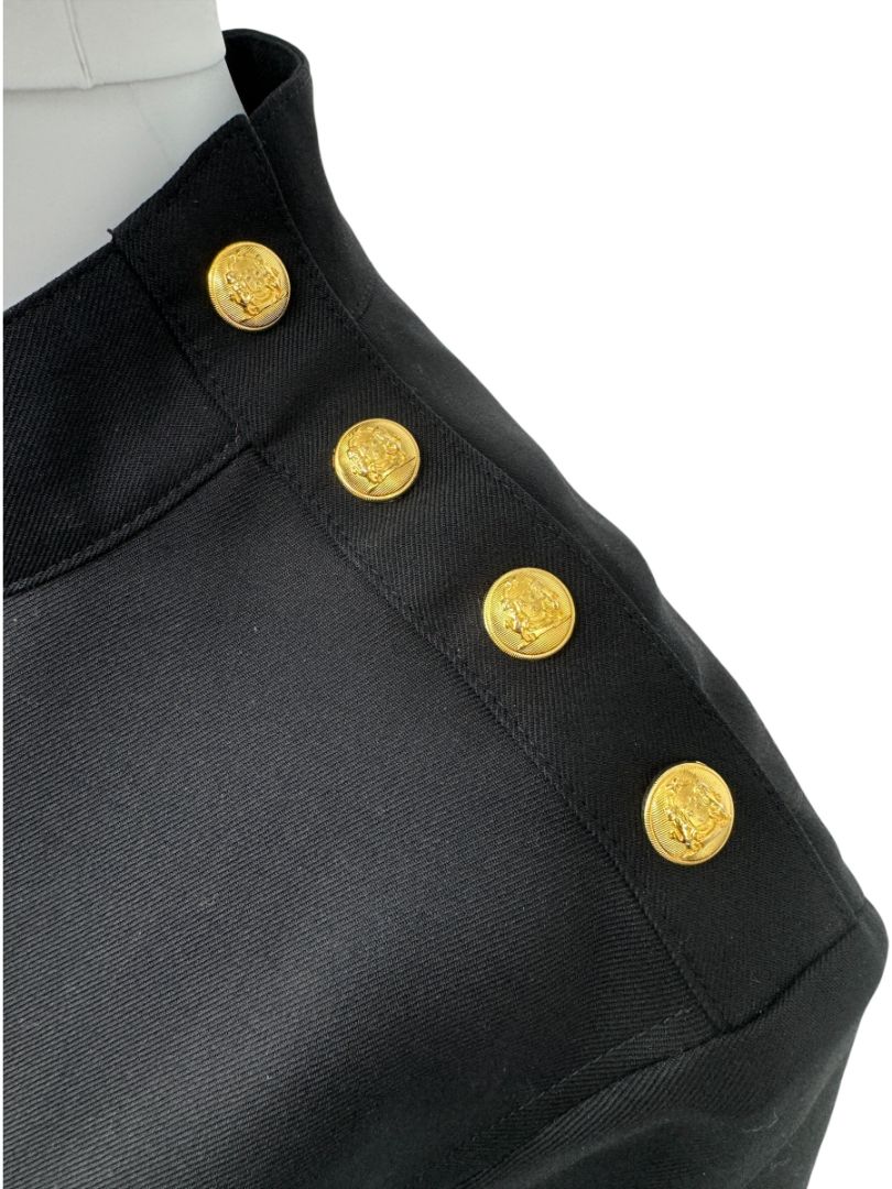 Celine Wool Dress with Gold Buttons - Size 12