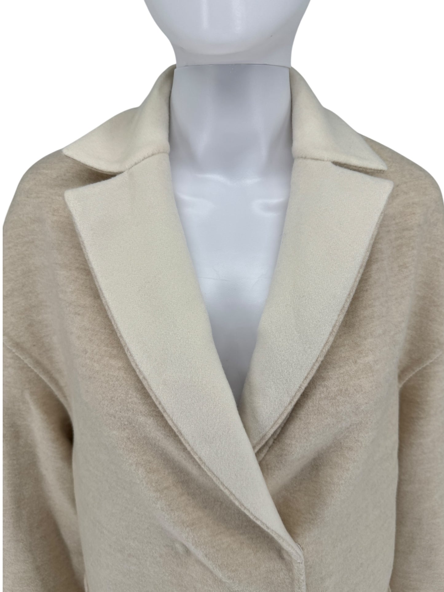 Brunello Cucinelli Reversible Cashmere Coat with Monili Detail - Size 4