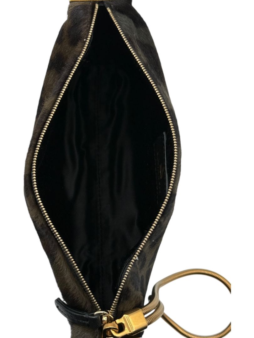 LANVIN Calf Hair Leopard Clutch – Excellent Pre-Owned Condition