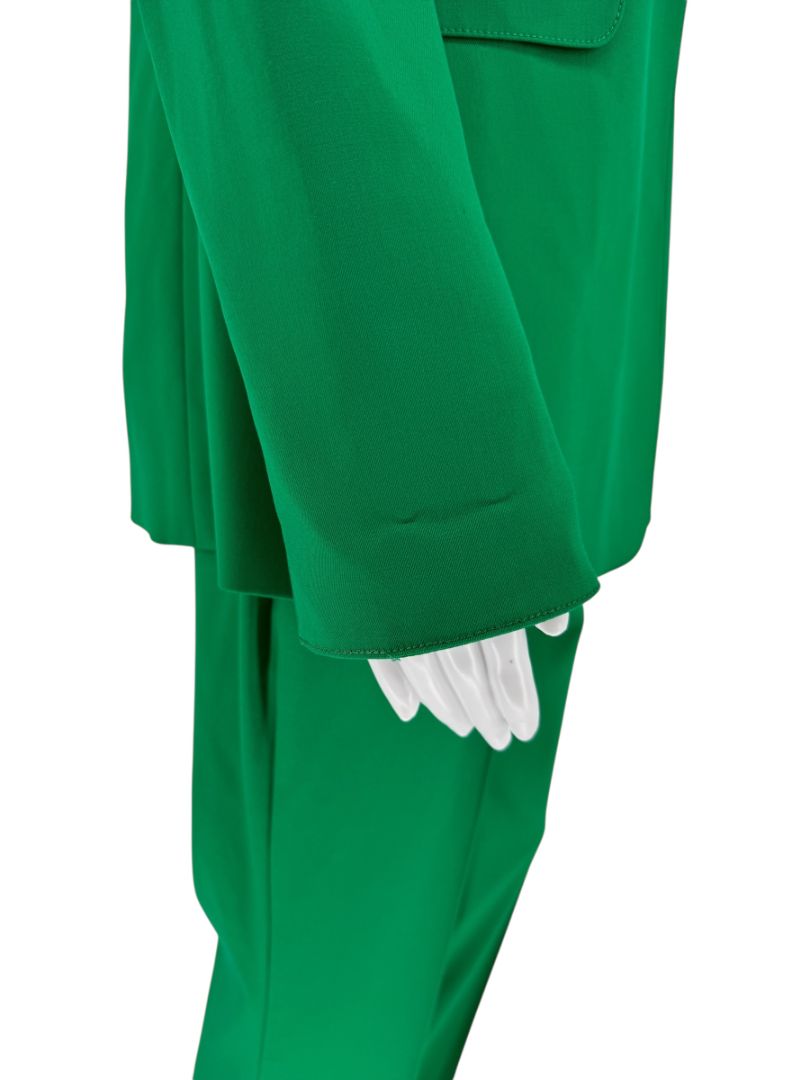 Akris Punto Emerald Green Wool Blend Pant Suit – Size 10