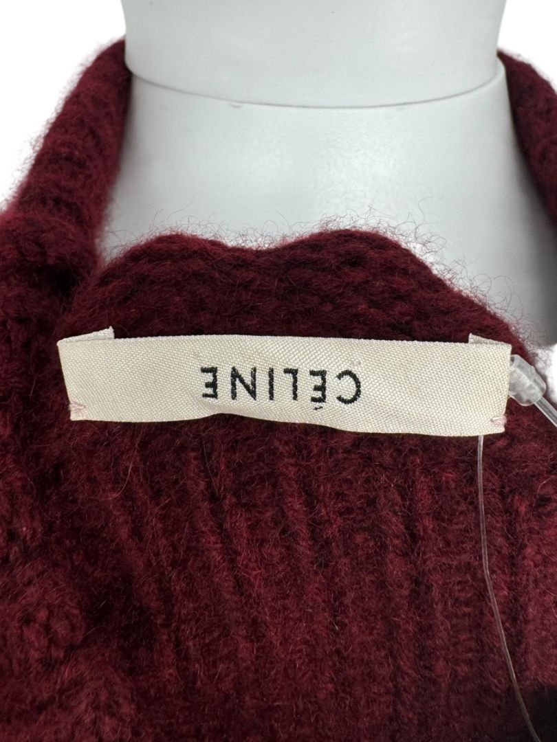 NWT Celine Bordeaux Cashmere Turtleneck Sweater – Size S
