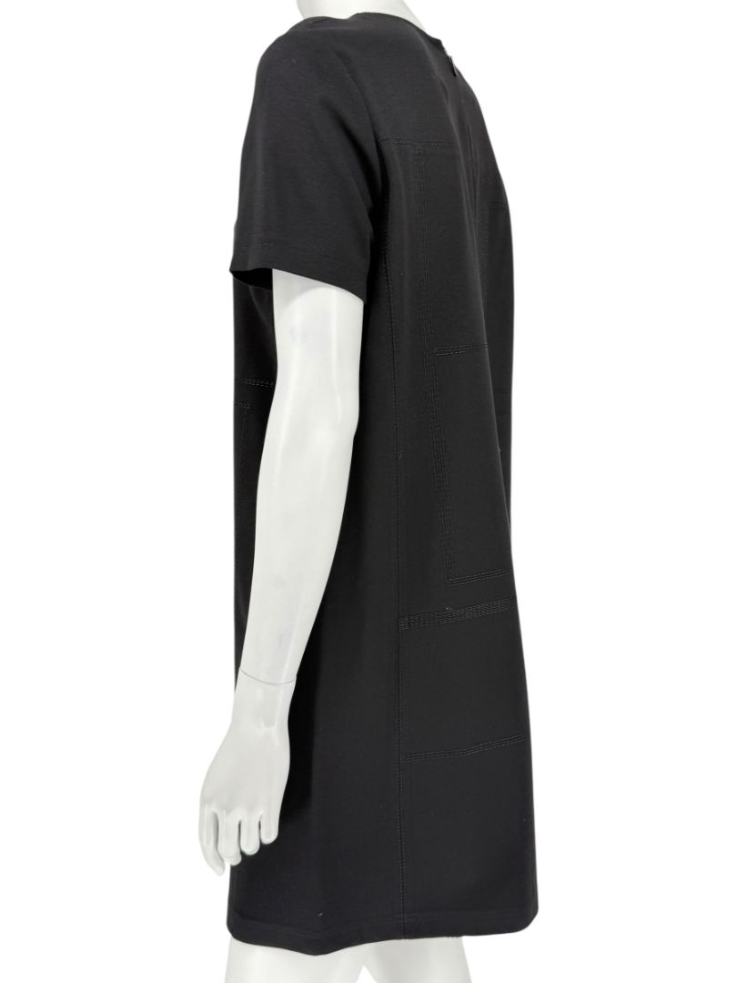 Lafayette 148 Black Textured Knit Shift Dress - Size M