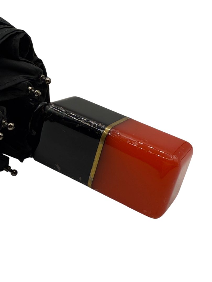 Chanel Vintage Black Umbrella with Nail Polish Bottle Handle – One Size