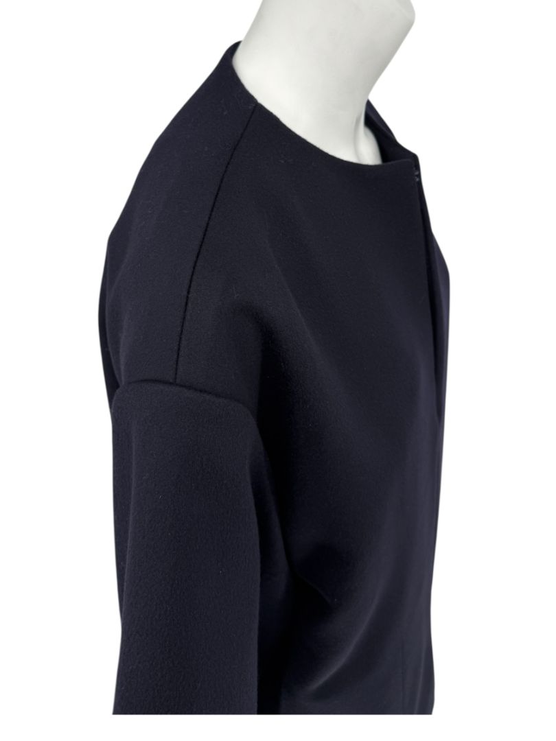 Valentino Navy Wool-Cashmere Kimono Sleeve Jacket – Size IT 40
