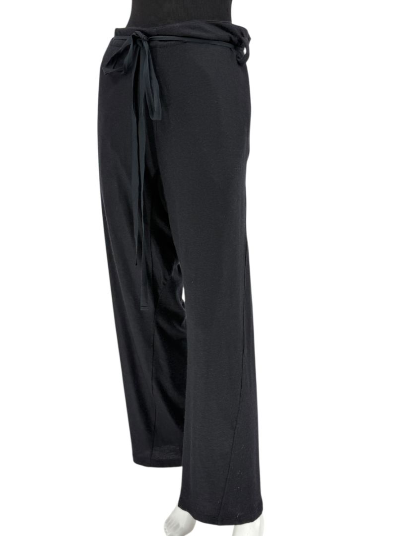 The Row Black Drop-Crotch Belted Knit Pants – Size XS