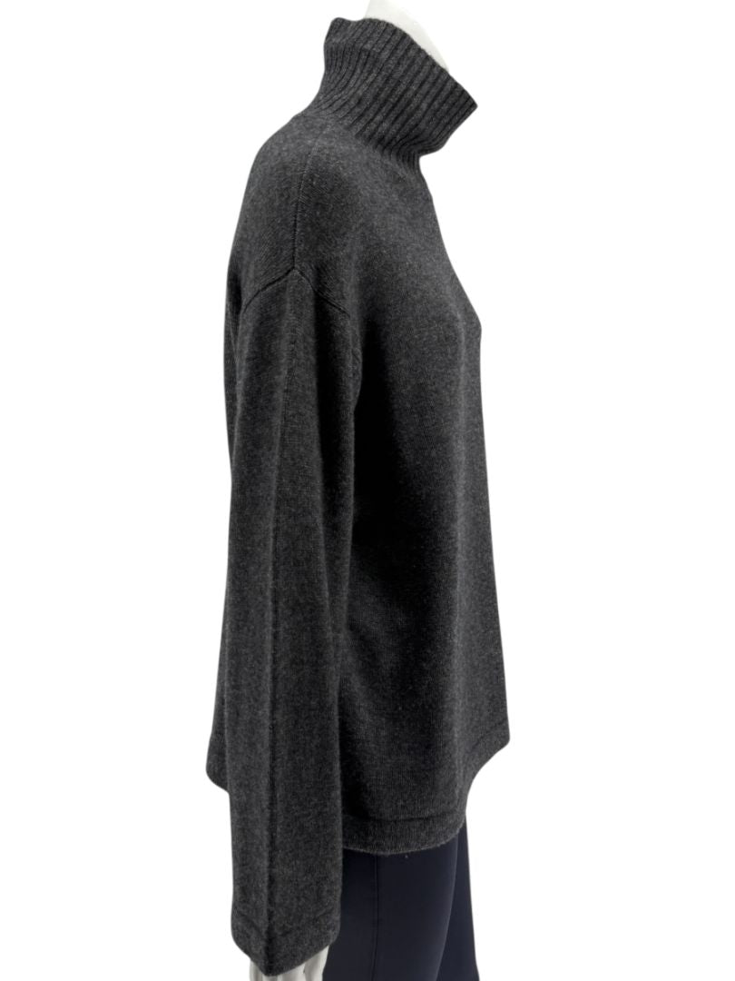 ‘S MaxMara Charcoal Wool-Cashmere Turtleneck Sweater – Size S