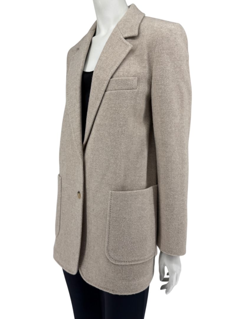 Max Mara Bronze-Gold Wool-Blend Blazer – Size IT 44